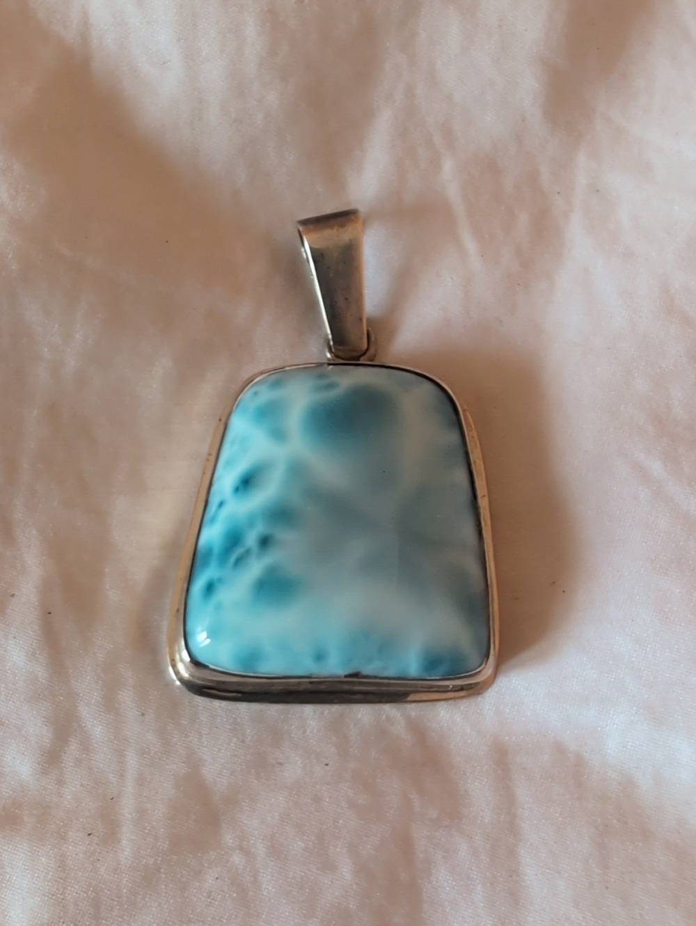 Sterling Silver Blue Larimar Pendant - Authentic*